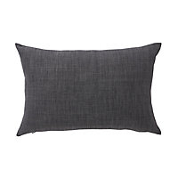GoodHome Novan Dark grey Plain Indoor Cushion (L)60cm x (W)40cm