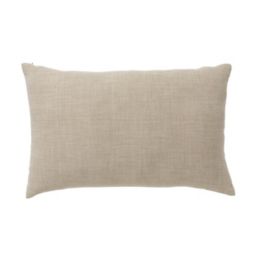 GoodHome Novan Plain Linen Cushion (L)60cm x (W)40cm