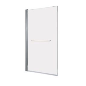 GoodHome Nubia Straight 1 panel Clear Silver effect frame Bath screen, (W) 950mm (H) 1500mm