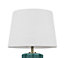 GoodHome Nuneaton Green & white Antique brass effect Straight Table lamp