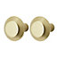 GoodHome Nutmeg Brass effect Kitchen Cabinet Handle (L)3.2cm, Pack of 2