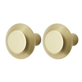 GoodHome Nutmeg Brass effect Kitchen Cabinet Handle (L)3.2cm, Pack of 2
