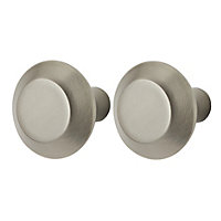 GoodHome Nutmeg Nickel effect Kitchen cabinets Pull handle (L)3.2cm, Pack of 2