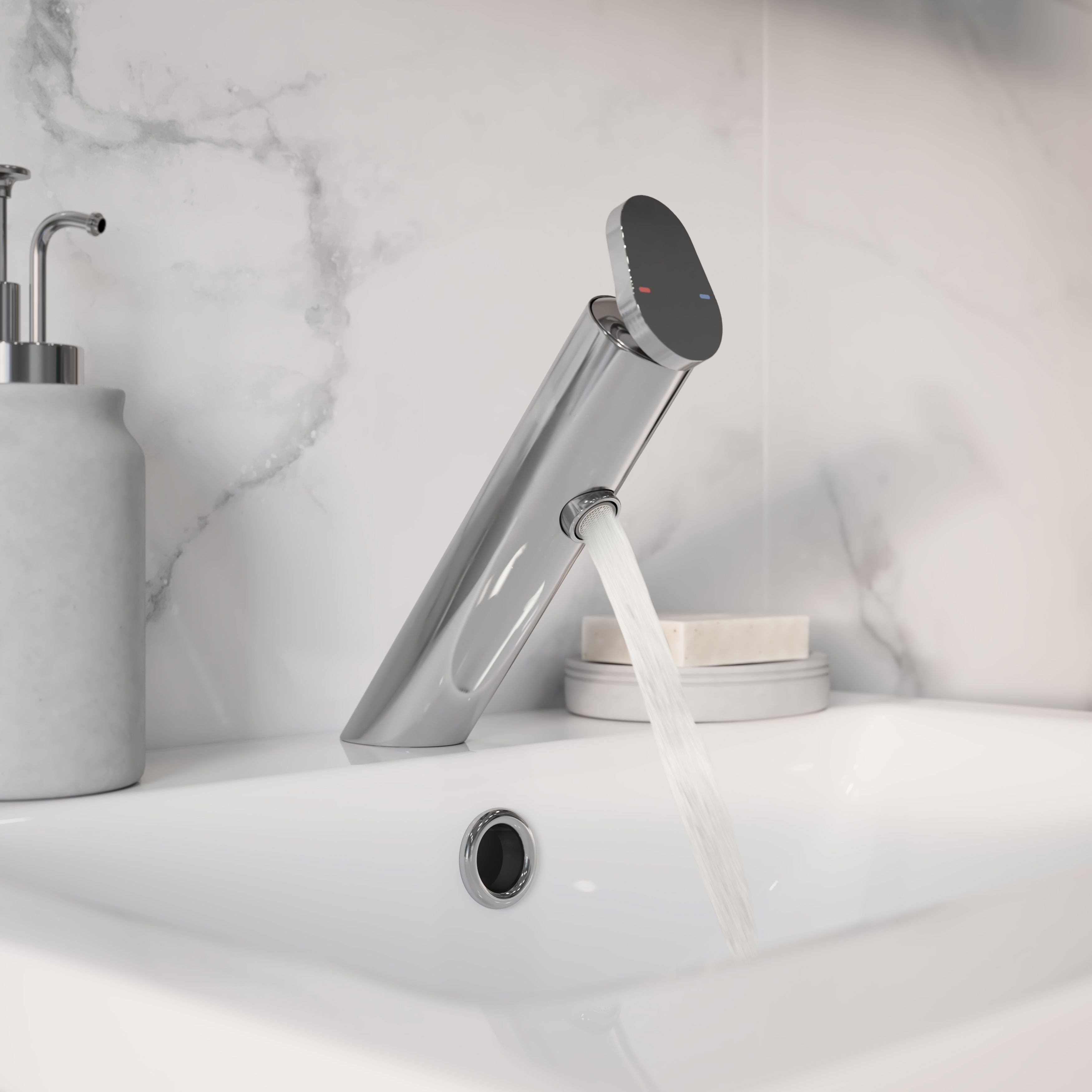 GoodHome Nyasa Medium Round Basin Mono mixer Tap