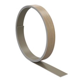 GoodHome Oak effect Brown Worktop edging tape, (L)2.4m (W)30mm
