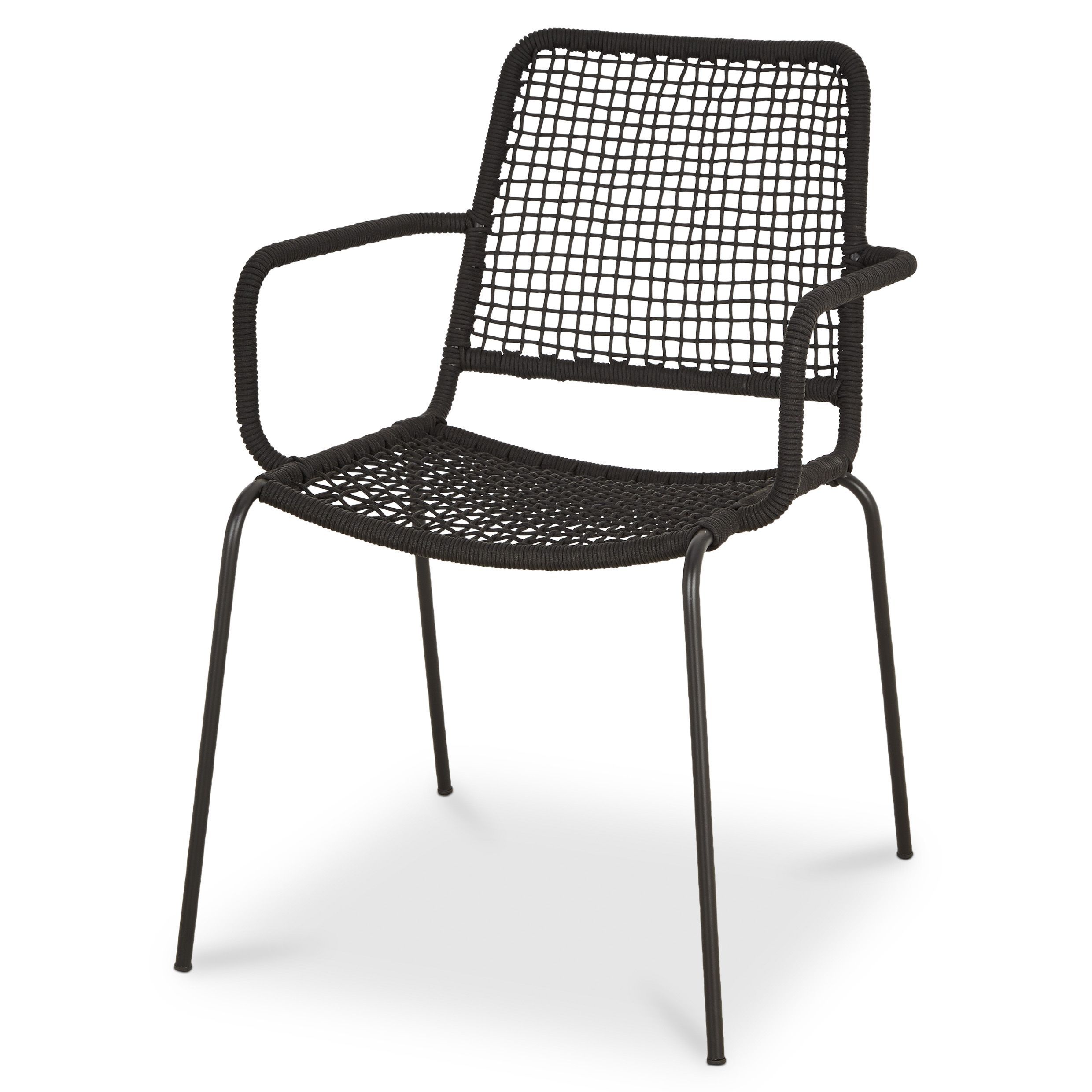 GoodHome Oberon Black Metal Chair DIY at B Q