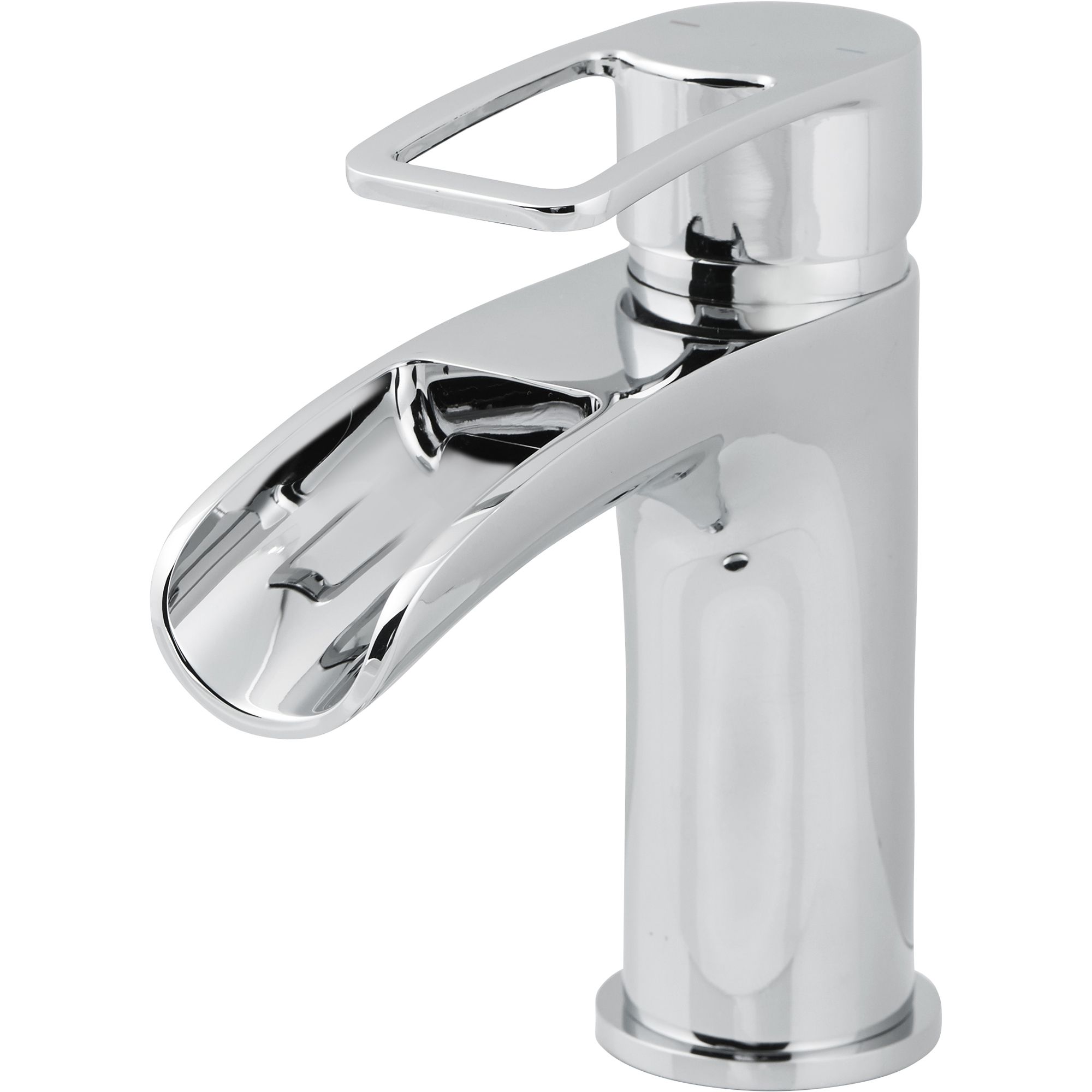 GoodHome Olmeto 1 lever Waterfall Basin Mono mixer Tap DIY at B&Q