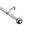 GoodHome Olympe Chrome effect Extendable Ball Curtain pole Set, (L)2000mm-3300mm (Dia)19mm