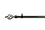 GoodHome Olympe Chrome effect Extendable Swirl Curtain pole Set, (L)1200mm-2100mm (Dia)28mm