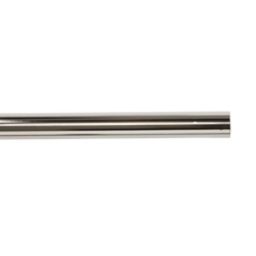 GoodHome Olympe Grey Nickel effect Fixed Curtain pole, (L)1.5m (Dia)28mm