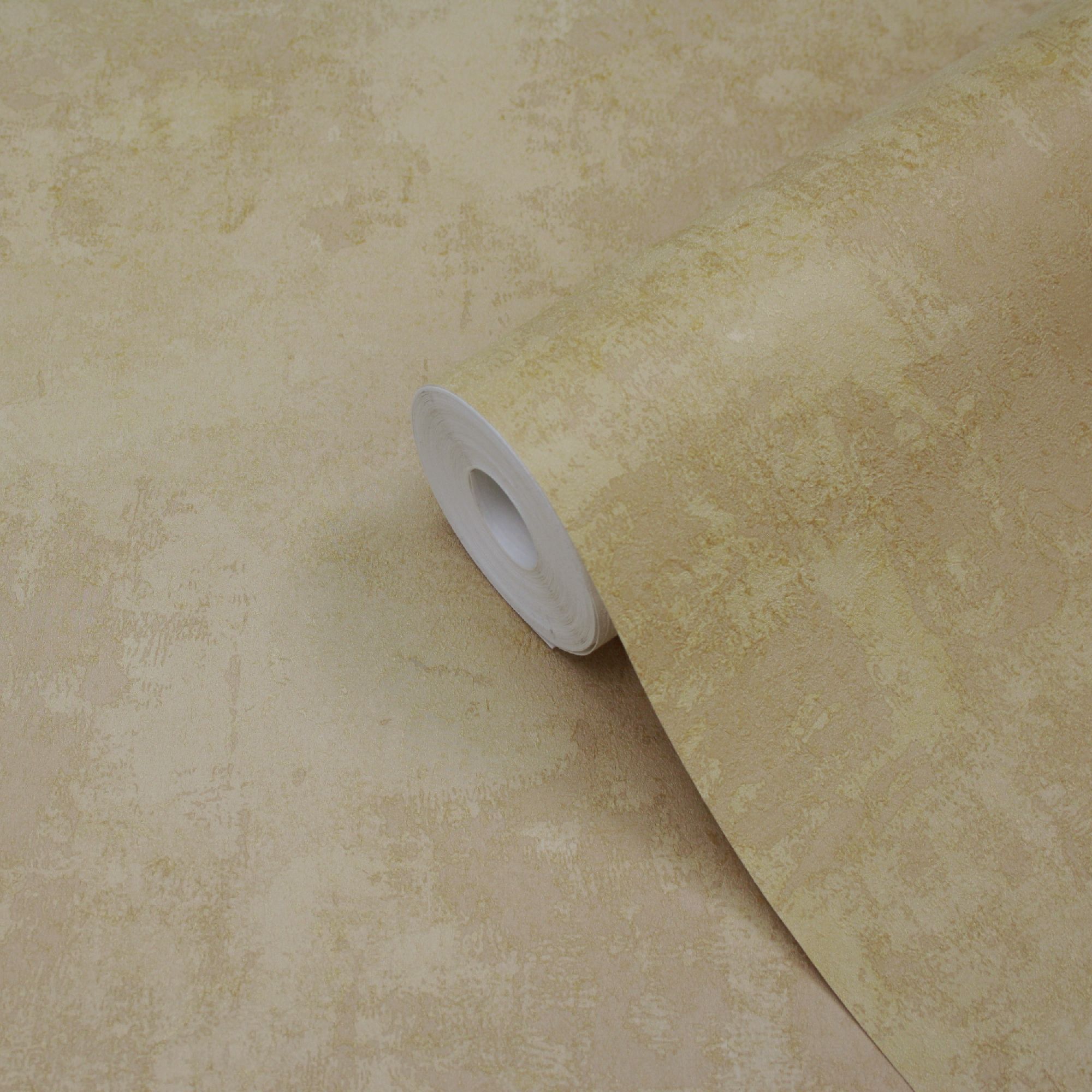 GoodHome Omey Yellow Distressed effect Contemporary Textured Wallpaper