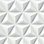 GoodHome Onagre White 3D effect Smooth Wallpaper