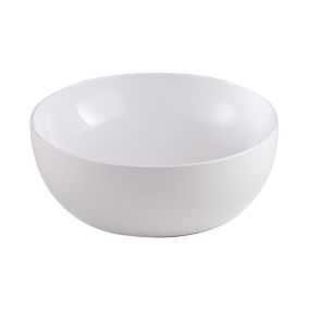 GoodHome Ondava Gloss White Round Counter top Basin (W)41cm
