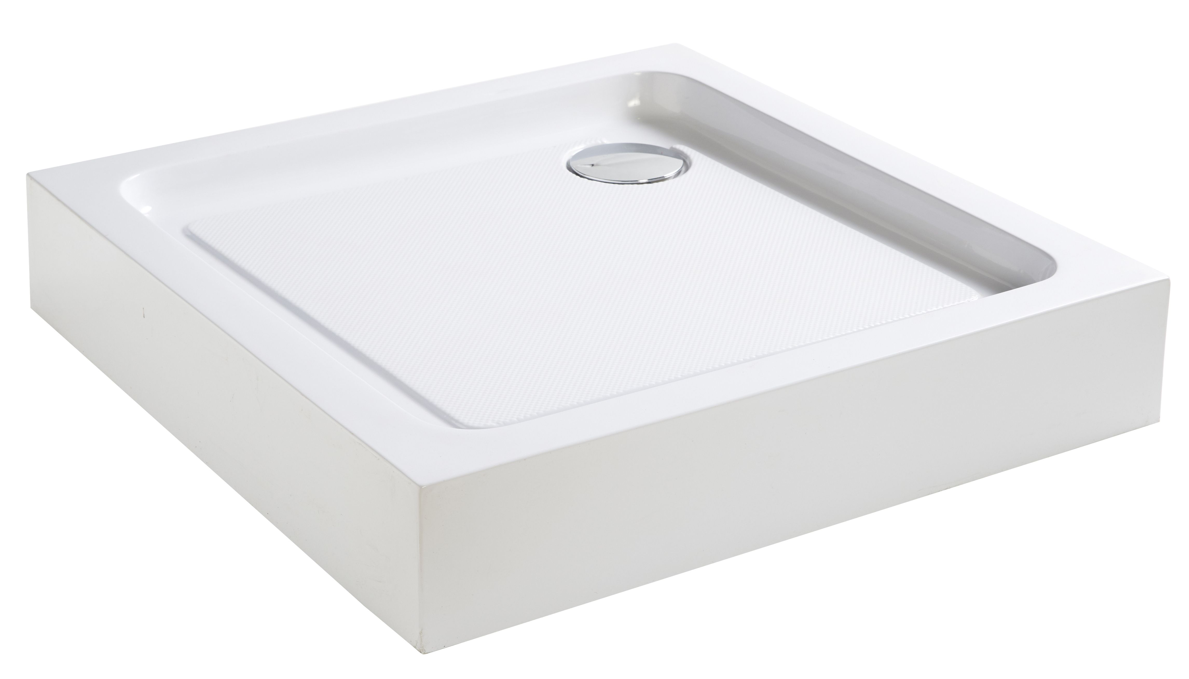 GoodHome Onega Frosted Square Shower Enclosure & tray - Corner entry double sliding door (H)190cm (W)76cm (D)76cm