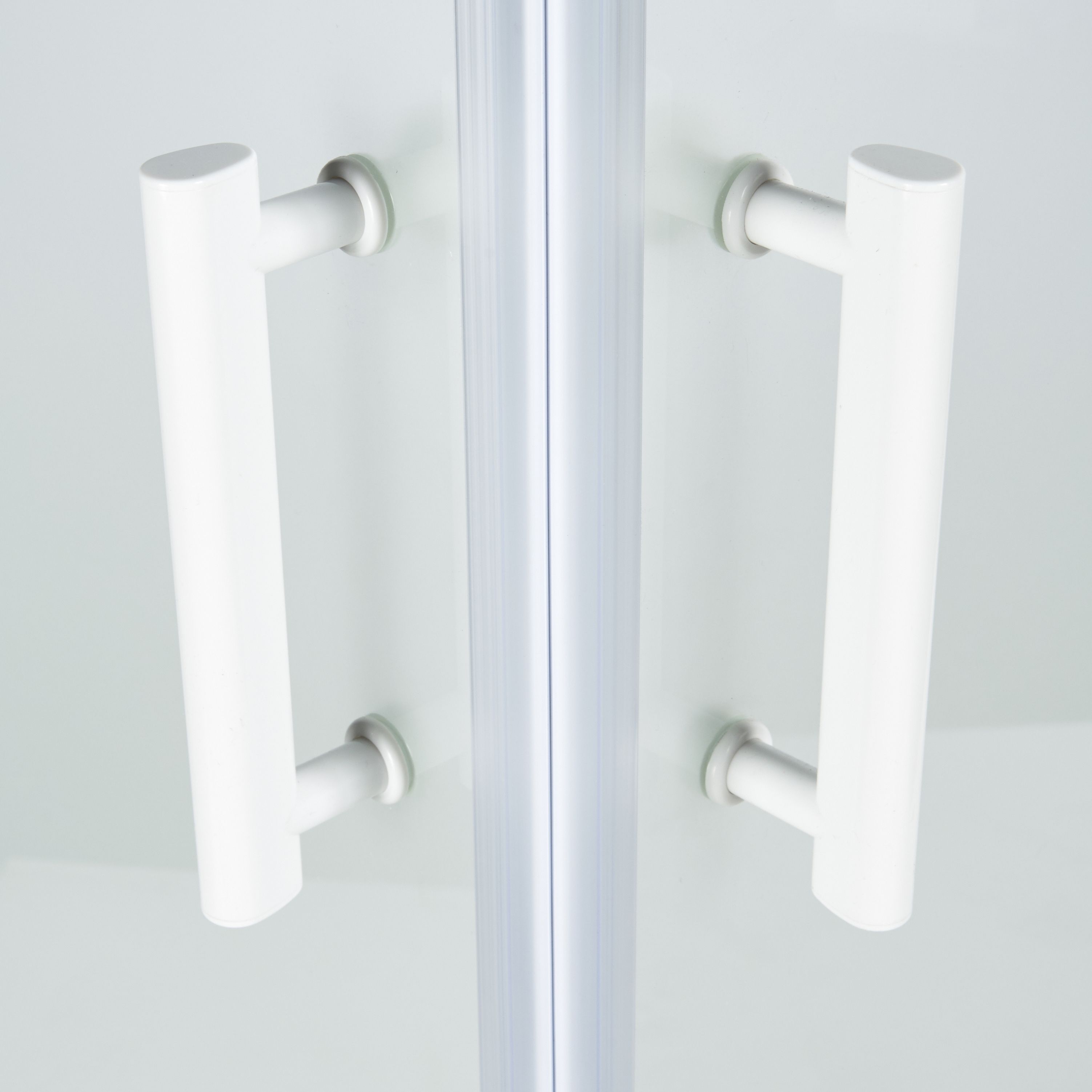 GoodHome Onega Frosted Square Shower Enclosure & tray - Corner entry double sliding door (H)190cm (W)76cm (D)76cm