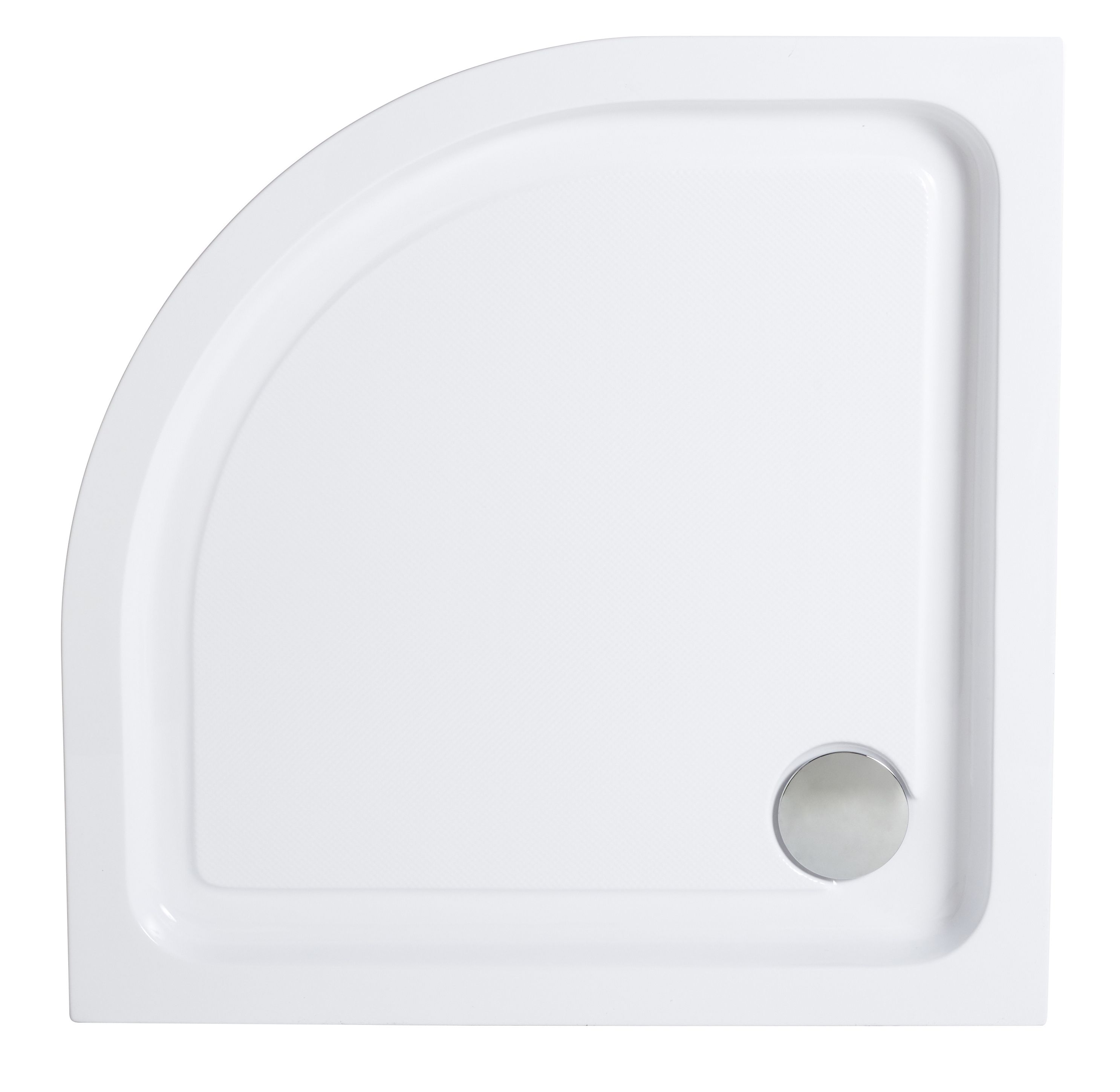 GoodHome Onega Silver effect Quadrant Shower Enclosure & tray - Corner entry double sliding door (H)190cm (W)90cm (D)90cm