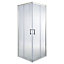 GoodHome Onega Silver effect Square Shower Enclosure & tray - Corner entry double sliding door (H)190cm (W)80cm (D)80cm