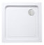 GoodHome Onega Silver effect Square Shower Enclosure & tray - Corner entry double sliding door (H)190cm (W)80cm (D)80cm