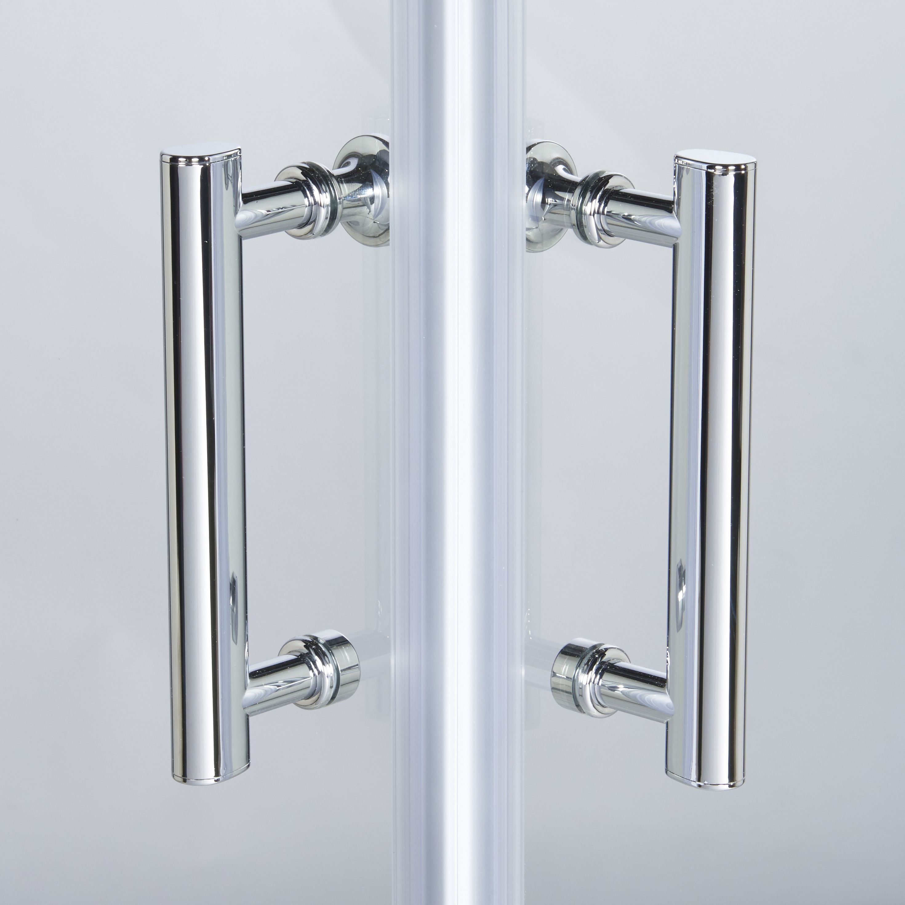 GoodHome Onega Square Shower Enclosure & tray with Corner entry double sliding door (W)760mm (D)760mm