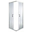 GoodHome Onega Square Shower Enclosure & tray with Corner entry double sliding door (W)800mm (D)800mm