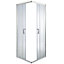 GoodHome Onega Square Shower Enclosure & tray with Corner entry double sliding door (W)900mm (D)900mm