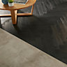GoodHome Oppland Black Oak Real wood top layer flooring, 1.94m² Pack