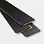 GoodHome Oppland Black Oak Real wood top layer flooring, 2.05m² Set