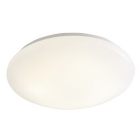 GoodHome Ops Brushed Metal & plastic White LED Ceiling light