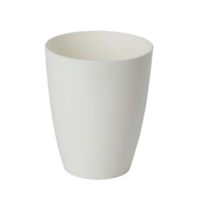 GoodHome Orchid White Plastic Circular Plant pot (Dia) 13.1cm, (H)16cm, 1.5L