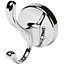 GoodHome Ormara Chrome-plated Metal Double Hook (Holds)4kg