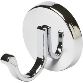 GoodHome Ormara Chrome-plated Metal Single Hook (Holds)4kg