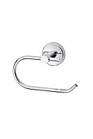GoodHome Ormara Polished Silver effect Wall-mounted Toilet roll holder (H)104mm (W)162mm