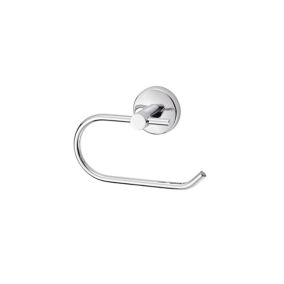 GoodHome Ormara Polished Silver effect Wall-mounted Toilet roll holder (H)104mm (W)162mm