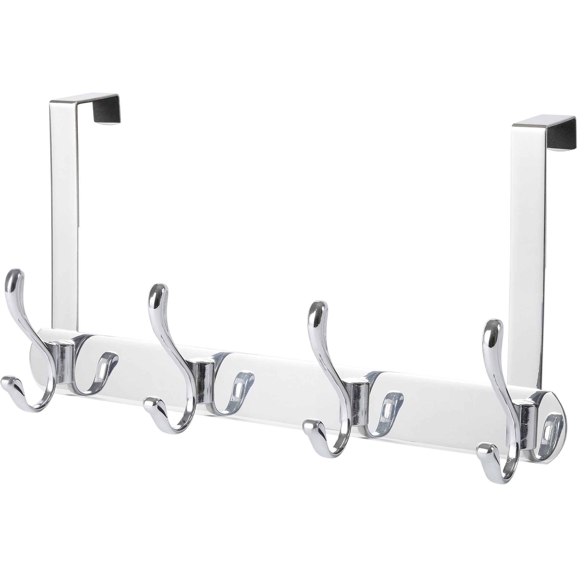 GoodHome Ormara Silver 4 Hook rail (H)189mm