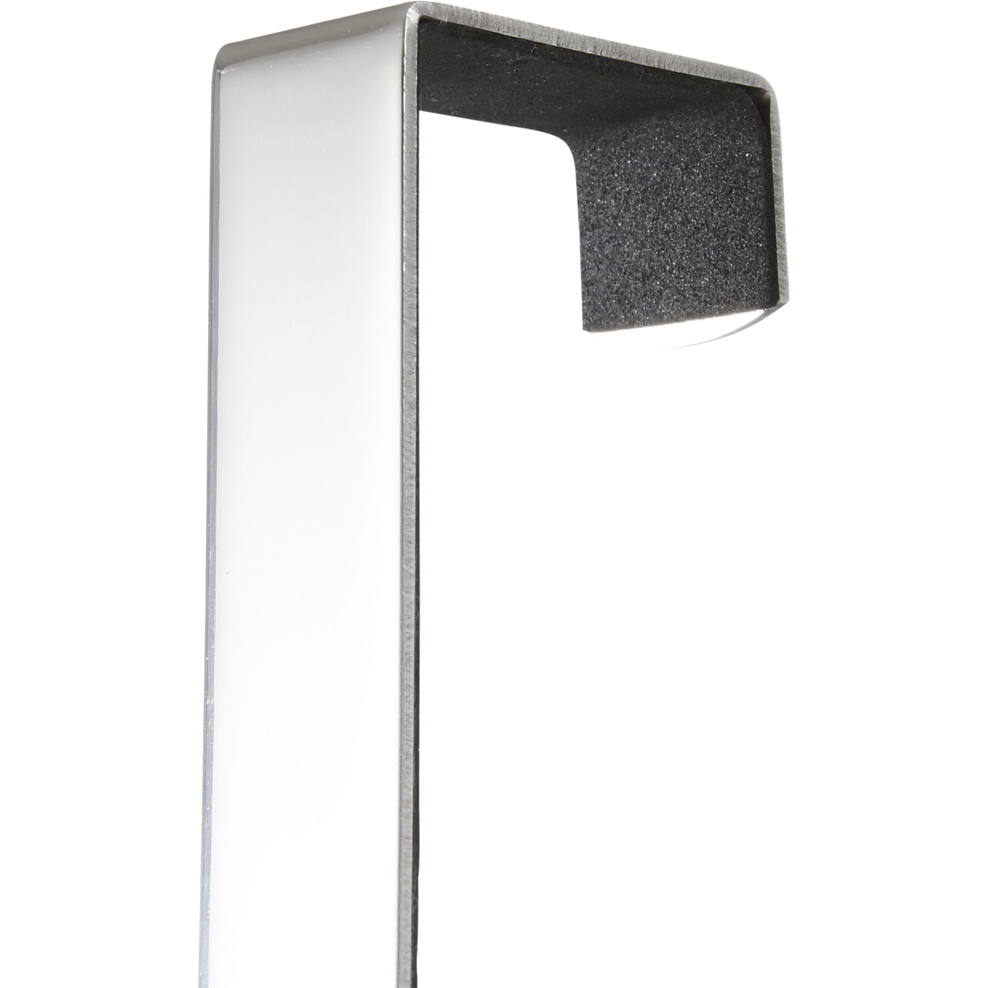 GoodHome Ormara Silver Chrome-plated Metal U-shaped Over door rail (D)55mm