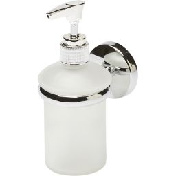 GoodHome Ormara Silver effect Chrome-plated Wall-mounted Soap dispenser