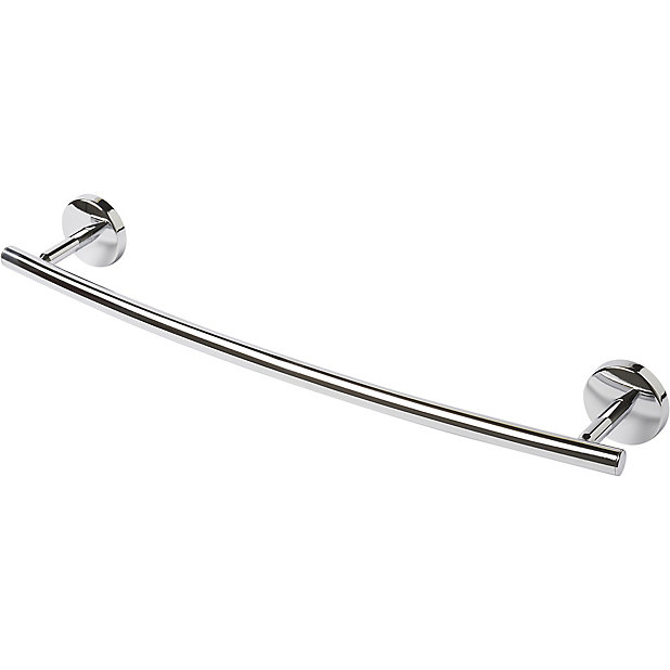 Cooke  &  Lewis Cooke & Lewis Ormara Wall-Mounted Silver Chrome-Plated Towel Ring 185mm New 3663602675136 W 