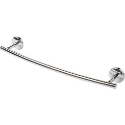 GoodHome Ormara Silver effect Chrome-plated Wall-mounted Towel rail (W)480mm