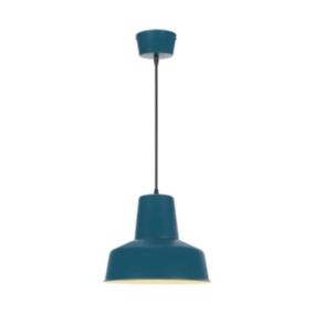 GoodHome Orous Geometric Matt Blue LED Pendant ceiling light, (Dia)320mm