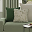 GoodHome Otema Light green Floral Indoor Cushion (L)43cm x (W)43cm