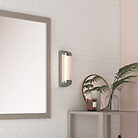 GoodHome Otemma Silver Chrome effect Wired Wall light