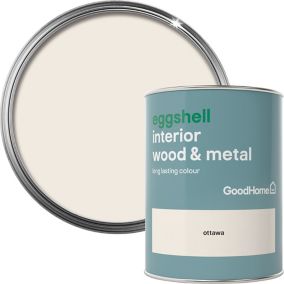 GoodHome Ottawa Eggshell Metal & wood paint, 750ml
