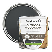GoodHome Outdoor Baltimore Satin Quick dry Wood stain, 2.5L