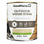 GoodHome Outdoor Clear Satin Quick dry Wood stain, 750ml