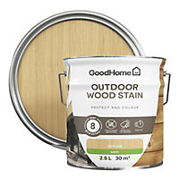 GoodHome Outdoor Light Oak Satin Quick dry Wood stain, 2.5L