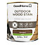GoodHome Outdoor Mahogany Satin Quick dry Wood stain, 750ml