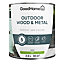 GoodHome Outdoor White Satinwood Multi-surface paint, 2.5L