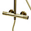 GoodHome Owens Gold effect Wall-mounted Thermostatic Multi head shower