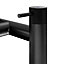 GoodHome Owens Matt Black Deck-mounted Double Bath shower mixer tap with shower kit