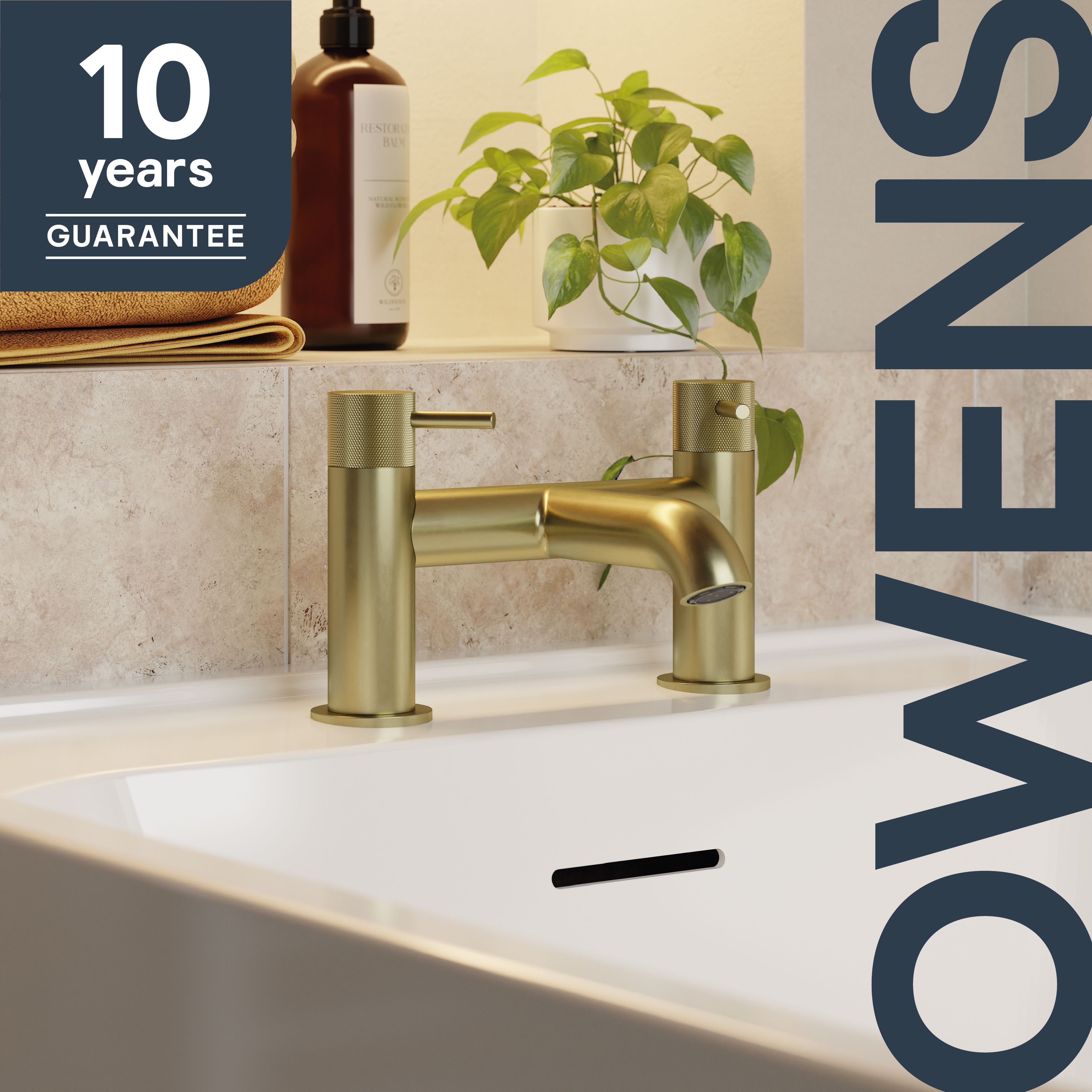 Wye Bathroom Basin Taps Chrome 1 Pair - 8